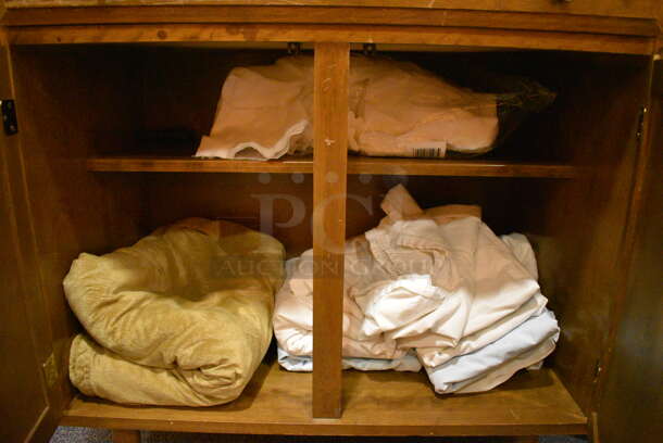 ALL ONE MONEY! Lot of Various Items Including Wood Pattern Cabinet and Basket! BUYER MUST REMOVE. (massage room between womens and mens locker rooms) - Image 6 of 6