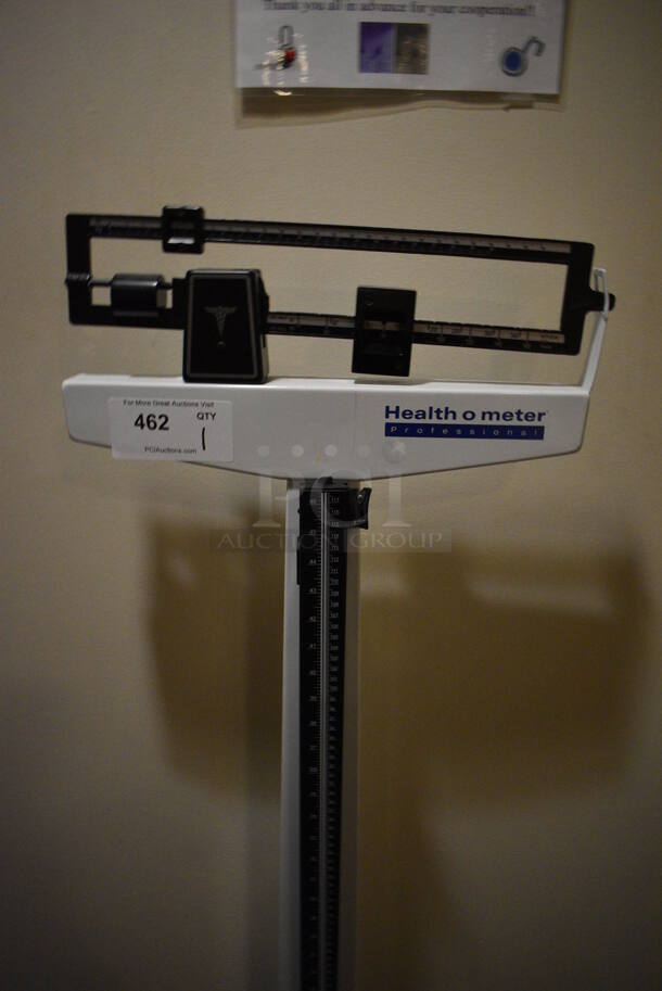 White Metal Floor Style Scale and Height Measurer. BUYER MUST REMOVE. (mens locker room) - Image 2 of 4
