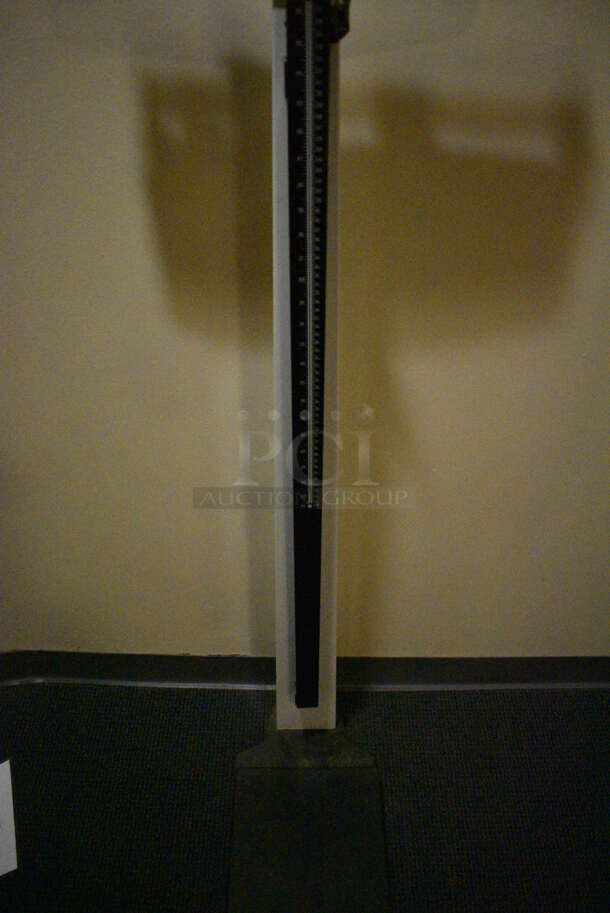 White Metal Floor Style Scale and Height Measurer. BUYER MUST REMOVE. (mens locker room) - Image 4 of 4
