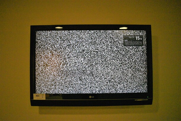 LG 42" Television. BUYER MUST REMOVE. Tested and Working! (mens locker room) Unit Is Approximately 7 Feet Off Of The Ground - Image 1 of 4