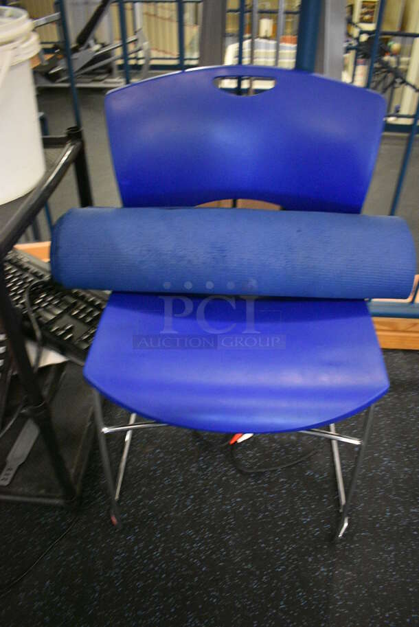ALL ONE MONEY! Lot of Various Items Including Blue Chair, 3 Tier Black Rack and Orange Cone! (upstairs)
 - Image 4 of 5