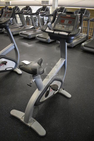 GREAT! Star Trac Pro Model 9-6330-SINTPO Metal Floor Style Upright Stationary Bicycle w/ 2 Cup Holders. BUYER MUST REMOVE. 29x44x58. Tested and Working! (upstairs) This Unit Will Be Moved Down To The First Floor Before Pick Up Day Begins!