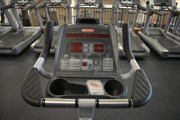 GREAT! Star Trac Pro Model 9-6330-SINTPO Metal Floor Style Upright Stationary Bicycle w/ 2 Cup Holders. BUYER MUST REMOVE. 29x44x58. Tested and Working! (upstairs) This Unit Will Be Moved Down To The First Floor Before Pick Up Day Begins! - Image 3 of 7