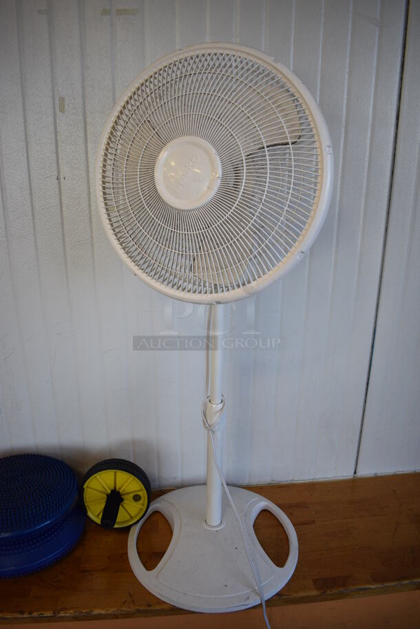 ALL ONE MONEY! Lot Includes White Fan, Roller Wheel, 2 Blue Balance Disc Pillows Pads ang Green Roller! (upstairs) - Image 2 of 8