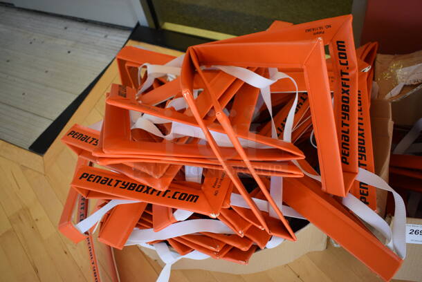 ALL ONE MONEY! Lot of 2 Orange and White Penalty Box Frames! 26.5x29.5. (aerobic room)
 - Image 5 of 5