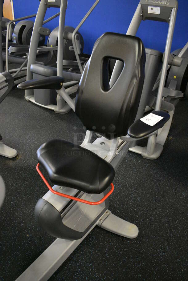 GREAT! Star Trac Pro Model 9-6430-SINTPO Metal Floor Style Seated Stationary Bicycle w/ Heart Rate Sensors, 2 Cup Holders and Arm Rests. BUYER MUST REMOVE. 26x65x53. Tested and Working! (upstairs) This Unit Will Be Moved Down To The First Floor Before Pick Up Day Begins! - Image 6 of 10