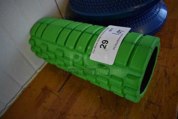 ALL ONE MONEY! Lot Includes White Fan, Roller Wheel, 2 Blue Balance Disc Pillows Pads ang Green Roller! (upstairs) - Image 4 of 8