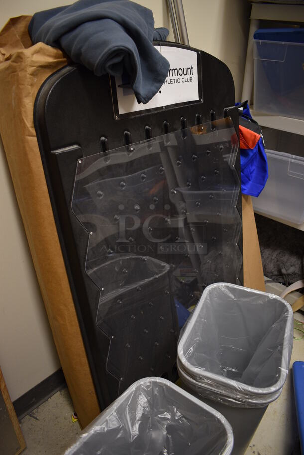 ALL ONE MONEY! Room Lot of Various Items Including Poly Shelving, Shirts and Decorations! BUYER MUST REMOVE. (mens locker room) - Image 7 of 7