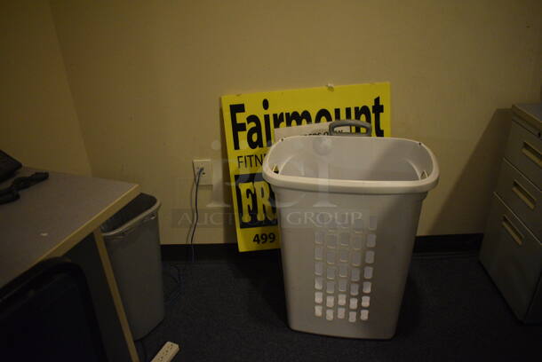 ALL ONE MONEY! Room Lot of Various Items Including Desks, 4 Chairs, Computer Monitor and Laundry Basket! (office wing) - Image 5 of 5