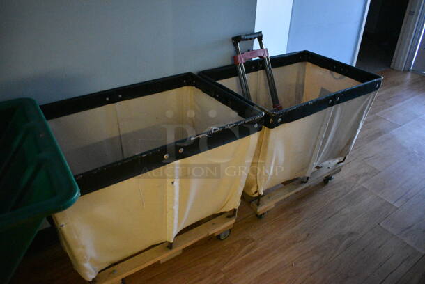 3 Various Laundry Baskets on Casters. 3 Times Your Bid! (office wing) - Image 3 of 3