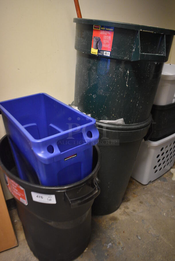 ALL ONE MONEY! Lot of Various Trash Cans! BUYER MUST REMOVE. (office wing - laundry room) - Image 2 of 3