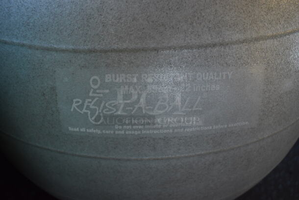 3 Various Stability Balls; 2 Green and 1 Gray. Includes 21x21x21. 3 Times Your Bid! (upstairs) - Image 3 of 4