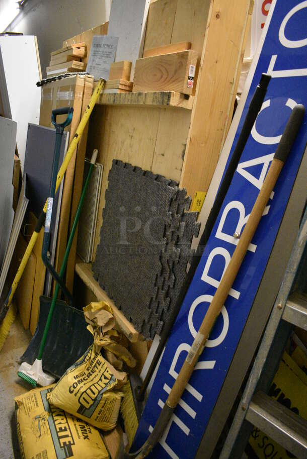 ALL ONE MONEY! Room Lot of Various Items Including Ladder, Trash Can! Does NOT Include Lockers. BUYER MUST REMOVE. (office wing) - Image 3 of 11