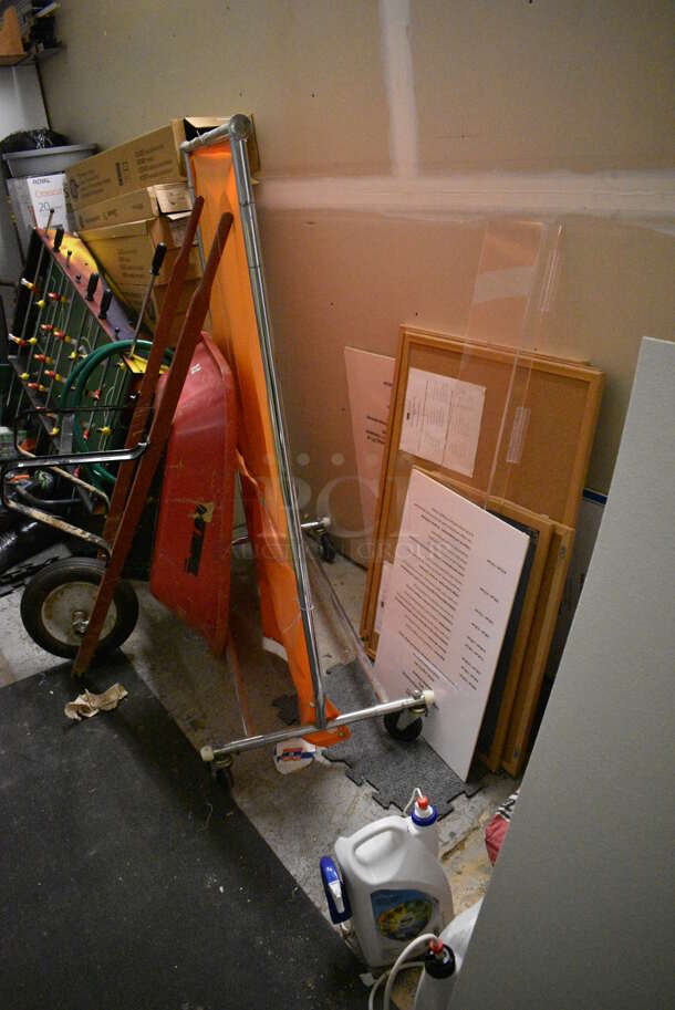 ALL ONE MONEY! Room Lot of Various Items Including Ladder, Trash Can! Does NOT Include Lockers. BUYER MUST REMOVE. (office wing) - Image 8 of 11