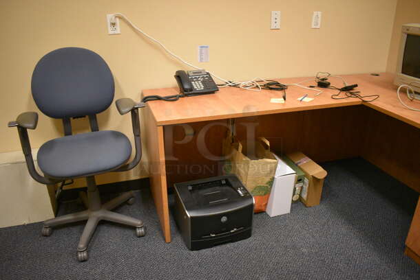 ALL ONE MONEY! Room Lot of Various Items Including Desk, 2 Chairs, Computer Monitor, Printer, Trash Cans! BUYER MUST REMOVE. (office wing) - Image 2 of 5