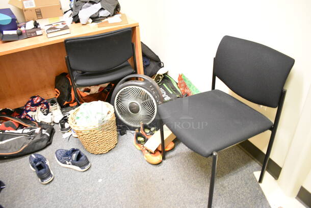 ALL ONE MONEY! Room Lot of Various Items Including Desk, 3 Chairs, Fan, Sneakers! BUYER MUST REMOVE. (office wing) - Image 2 of 6