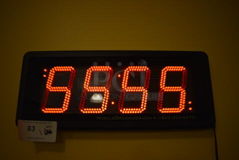 MuscleDriver USA Wall Mount Timer. BUYER MUST REMOVE. 20x2x8.5. Tested and Working! (upstairs - side room)