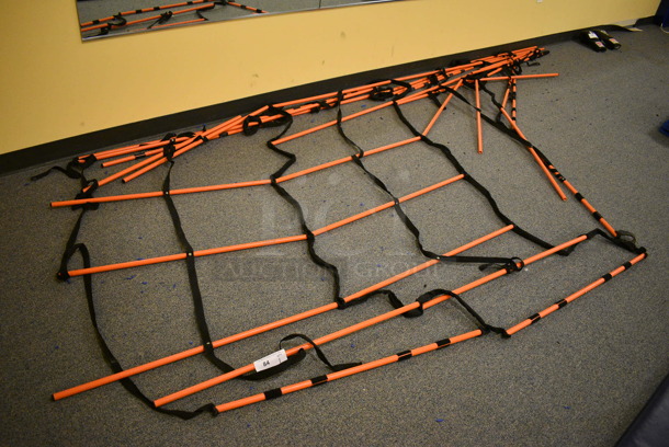 Orange and Black Running Ladder. (upstairs - side room)
