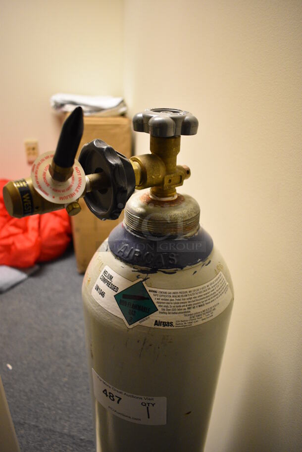 Metal Helium Tank. BUYER MUST REMOVE. (office wing) - Image 2 of 3