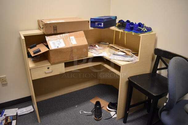 ALL ONE MONEY! Room Lot of Various Items Including 2 Desks, 4 Chairs, Filing Cabinet and Sneakers! BUYER MUST REMOVE. (office wing) - Image 5 of 7