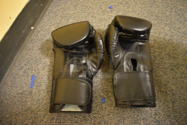Set of 2 Title Classic Black Boxing Gloves. Includes 6x12x4. (upstairs - side room)
 - Image 3 of 4