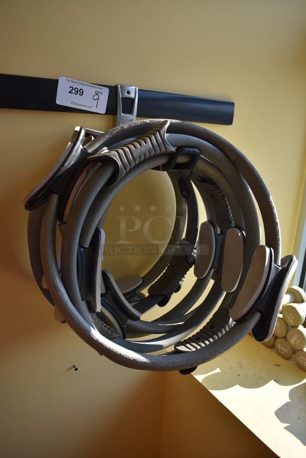 9 Gray Pilates Rings. 15x15x2. 9 Times Your Bids! (ballet room - upstairs) - Image 2 of 2