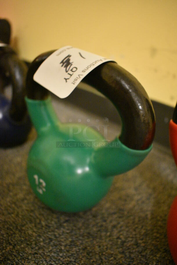 Power Systems Metal Green 12 Pound Kettlebell. 6.5x4x7.5. (upstairs - side room)
 - Image 3 of 3