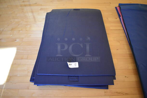 9 Blue Exercise / Yoga Mats. 25x37. 9 Times Your Bid! (ballet room - upstairs)