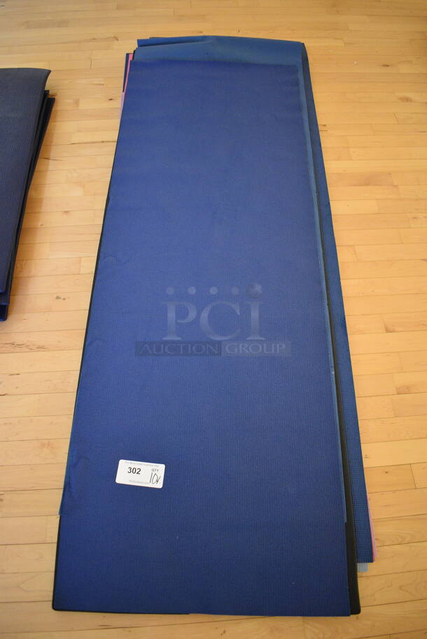 10 Blue Exercise / Yoga Mats. 24x67. 10 Times Your Bid! (ballet room - upstairs)