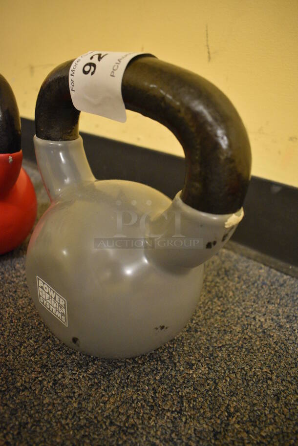 Power Systems Metal Gray 25 Pound Kettlebell. 7.5x5x8.5. (upstairs - side room)
 - Image 2 of 3
