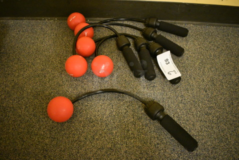 6 Power Systems Airope Pro Medium Resistance Weighted Rubber Jump Rope. Makes Three Sets. 22". 6 Times Your Bid! (upstairs - side room)
