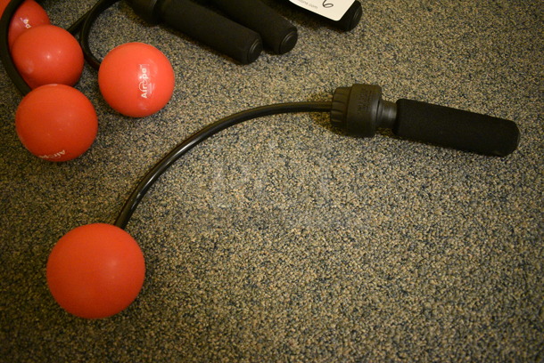 6 Power Systems Airope Pro Medium Resistance Weighted Rubber Jump Rope. Makes Three Sets. 22". 6 Times Your Bid! (upstairs - side room)
 - Image 2 of 3