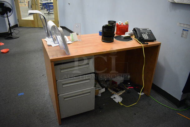ALL ONE MONEY! Room Lot of Various Items Including 2 Desks, Tshirts and Bookshelf. BUYER MUST REMOVE. (room off of lobby) - Image 6 of 8