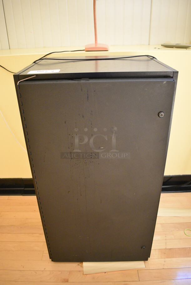 ALL ONE MONEY! Lot of Black Metal AV Cabinet w/ Middle Atlantic Power Amp, Crown  14M Rack, Sony DVP-NC85H CD/DVD Player and Crown CDi 1000 Rack. 20.5x19x36.5. (ballet room - upstairs) - Image 5 of 5