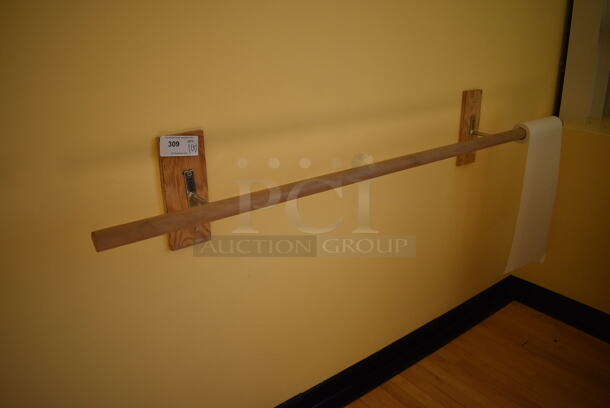 5 Alvas Wooden Wall Mount Ballet Barres Bars. BUYER MUST REMOVE. Includes 120". 5 Times Your Bid! (ballet room - upstairs) - Image 2 of 7