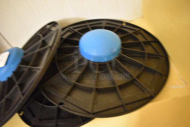 3 Power Systems Black and Blue Balance Discs. 16.5x16.5x3.5. 3 Times Your Bid! (upstairs - side room)
 - Image 2 of 4