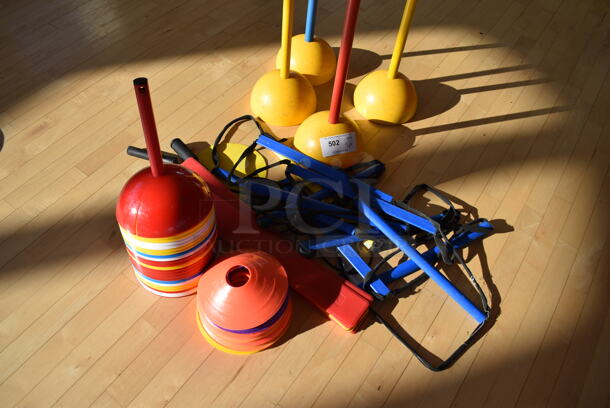ALL ONE MONEY! Lot of Various Items Including Poles! (aerobic room) - Image 4 of 4