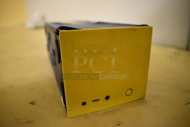 Big Jambox Blue and Yellow Portable Speaker. 10x3x4. (upstairs - side room) - Image 5 of 6