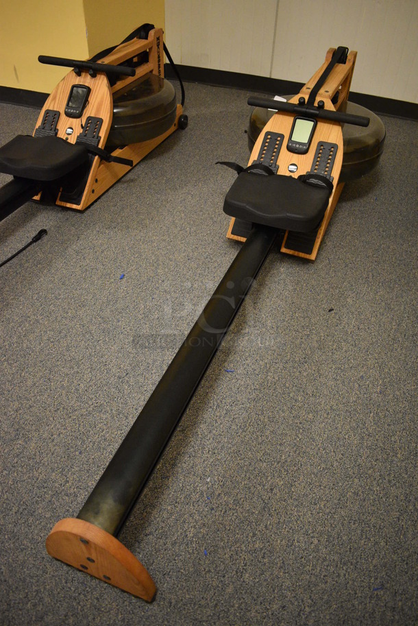 WaterRower GX Floor Style Wood Pattern Water Rowing Machine. BUYER MUST REMOVE. 22x85x20. Tested and Working! (upstairs - side room) - Image 2 of 5