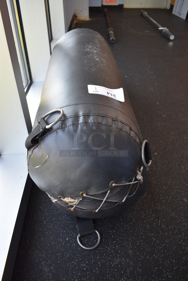 Black Punching Bag. BUYER MUST REMOVE. 14x14x40. (weight room - back room) - Image 2 of 3