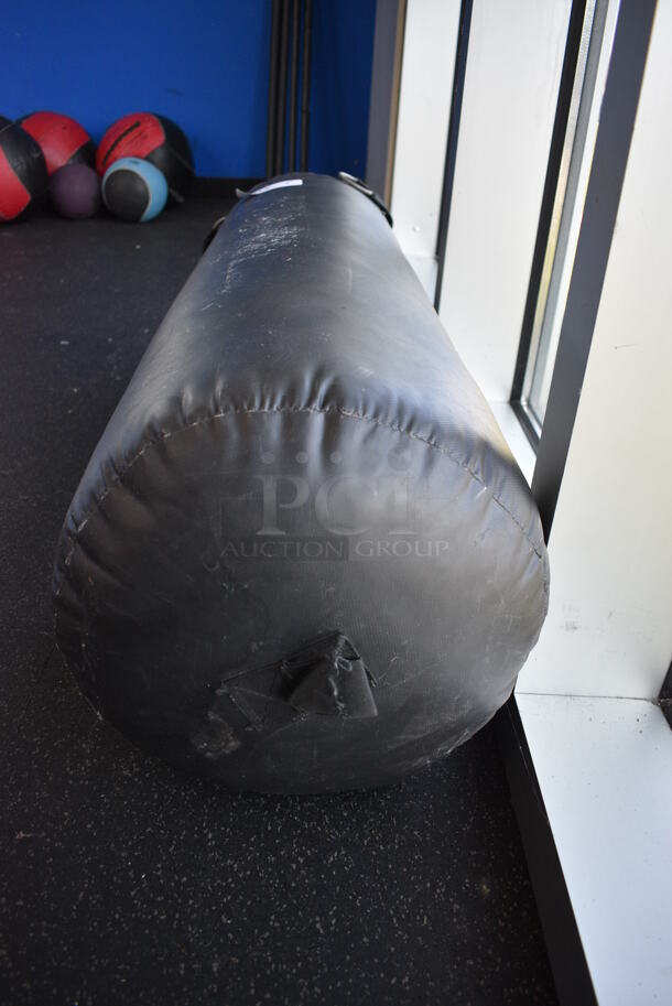 Black Punching Bag. BUYER MUST REMOVE. 14x14x40. (weight room - back room) - Image 3 of 3