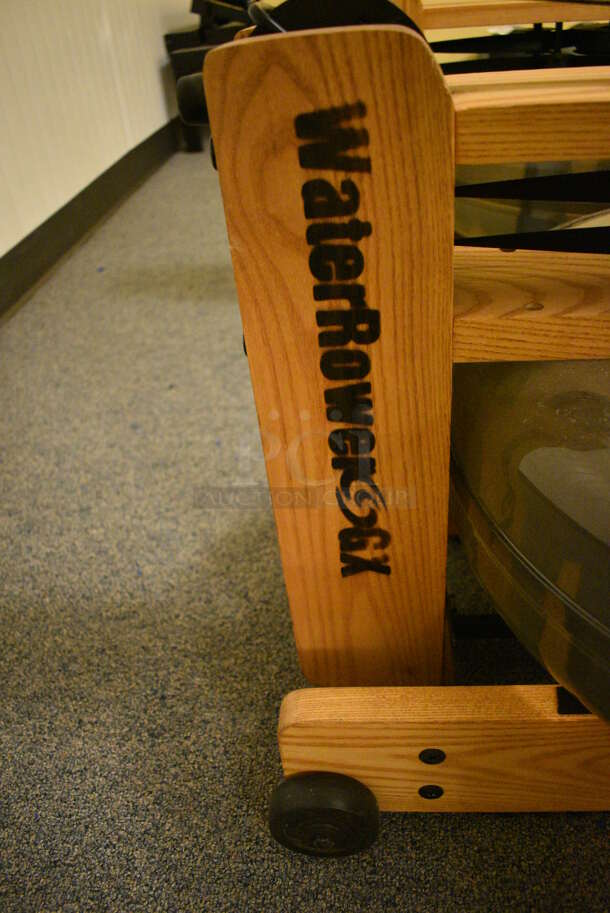 WaterRower GX Floor Style Wood Pattern Water Rowing Machine. BUYER MUST REMOVE. 22x85x20. Tested and Working! (upstairs - side room) - Image 5 of 5
