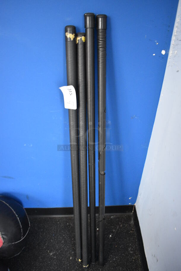 4 Various Black Neoprene Covered Body Bars. Includes 48". 4 Times Your Bid! (weight room - back room) - Image 1 of 3