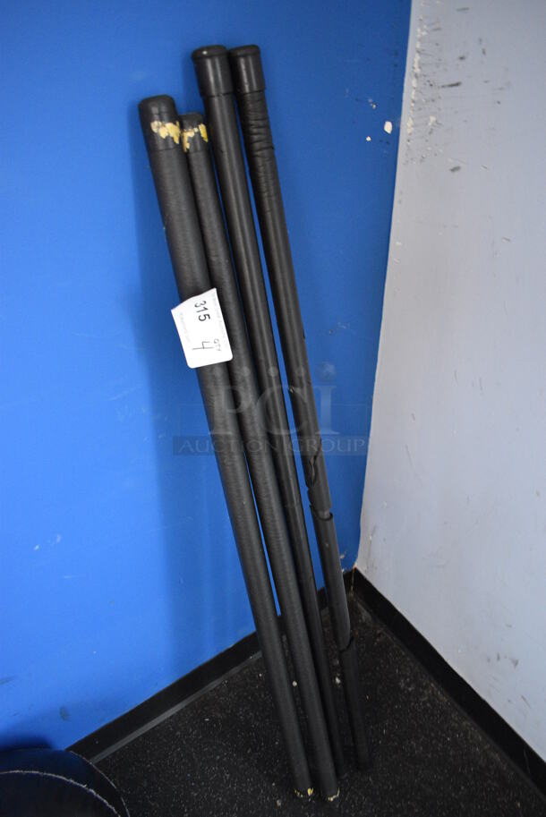 4 Various Black Neoprene Covered Body Bars. Includes 48". 4 Times Your Bid! (weight room - back room) - Image 2 of 3