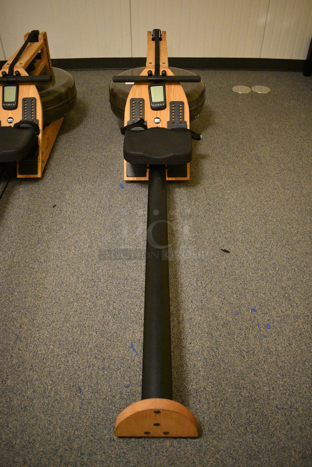 WaterRower GX Floor Style Wood Pattern Water Rowing Machine. BUYER MUST REMOVE. 22x85x20. Tested and Working! (upstairs - side room) - Image 1 of 6