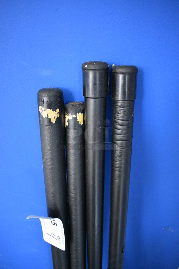 4 Various Black Neoprene Covered Body Bars. Includes 48". 4 Times Your Bid! (weight room - back room) - Image 3 of 3