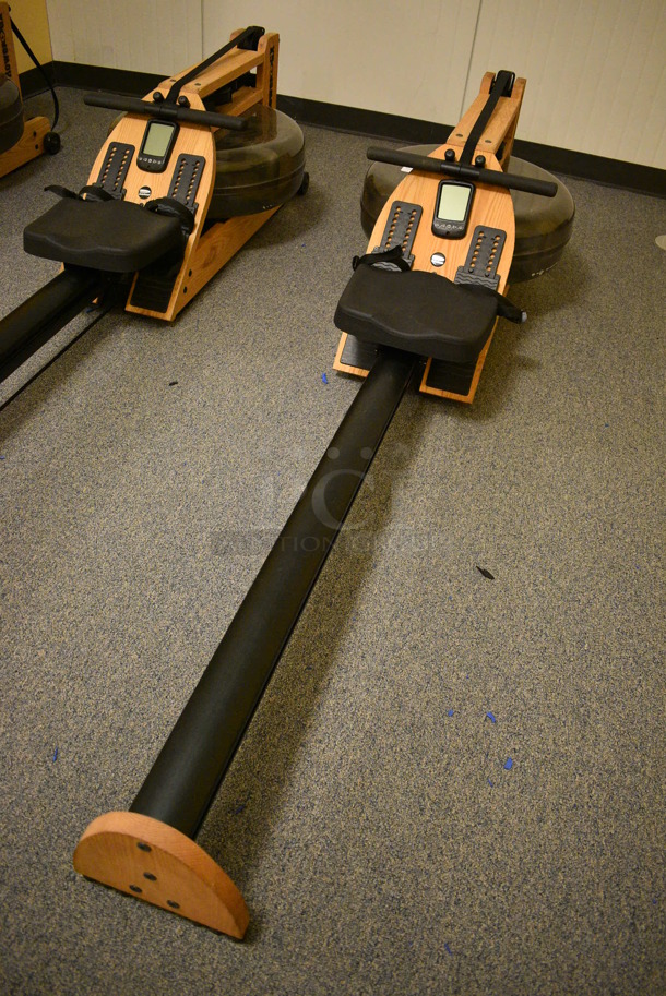 WaterRower GX Floor Style Wood Pattern Water Rowing Machine. BUYER MUST REMOVE. 22x85x20. Tested and Working! (upstairs - side room) - Image 3 of 6