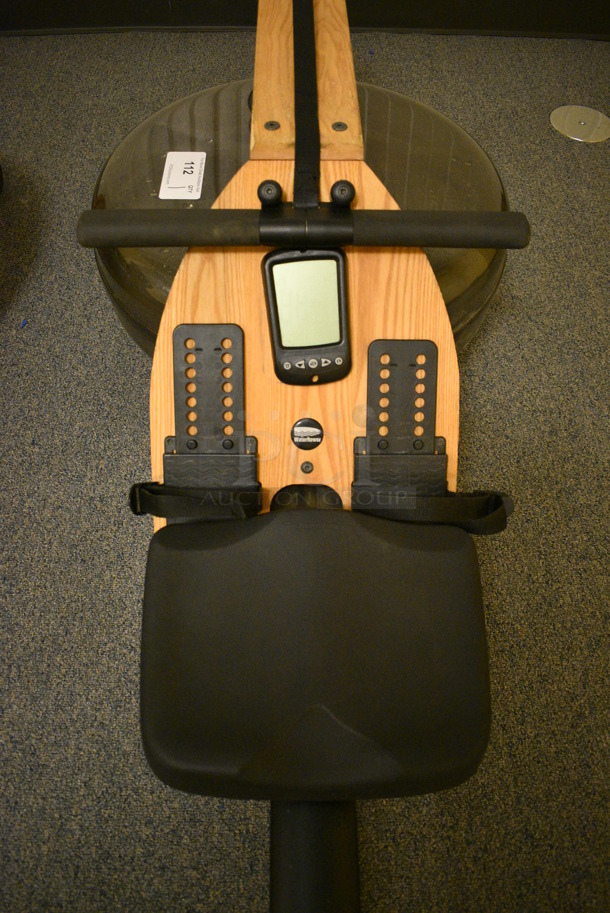 WaterRower GX Floor Style Wood Pattern Water Rowing Machine. BUYER MUST REMOVE. 22x85x20. Tested and Working! (upstairs - side room) - Image 4 of 6