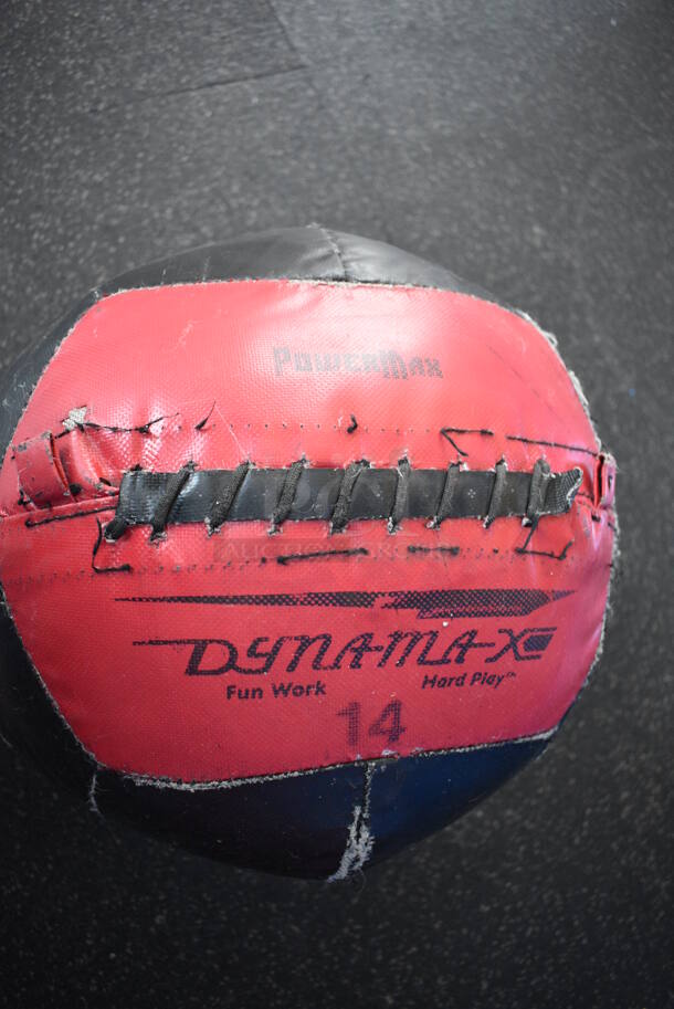 5 Various Medicine Balls; 2.2 Pounds, 6 Pounds, 10 Pounds, 14 Pounds and 20 Pounds. Includes 14x14x14. 5 Times Your Bid! (weight room - back room)  - Image 4 of 7