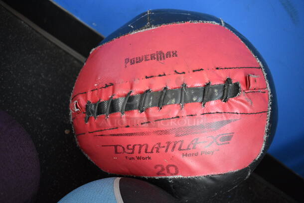 5 Various Medicine Balls; 2.2 Pounds, 6 Pounds, 10 Pounds, 14 Pounds and 20 Pounds. Includes 14x14x14. 5 Times Your Bid! (weight room - back room)  - Image 6 of 7